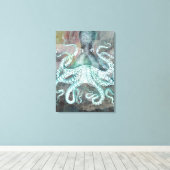 Nautical  Octopus Canvas Afdruk (Insitu (Houten vloer))