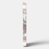 Nautical  Octopus Coastal Pink Stripes Case-Mate iPhone Case (Achterkant / Links)