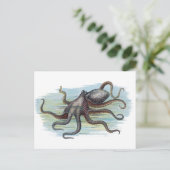  Nautical - Octopus Monster van de Diep Briefkaart (Staand voorkant)