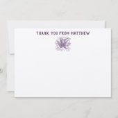 Nautical Octopus Persoonlijke flatpanel Hartelijk  Bedankkaart (Voorkant)