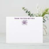 Nautical Octopus Persoonlijke flatpanel Hartelijk  Bedankkaart (Staand voorkant)