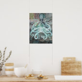Nautical  Octopus Poster (Keuken)