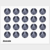 Nautical octopus ronde sticker (Vel)