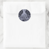 Nautical octopus ronde sticker (Tas)