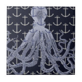 Nautical octopus tegeltje (Voorkant)