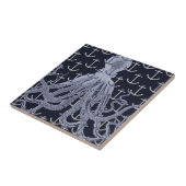 Nautical octopus tegeltje (Zijkant)