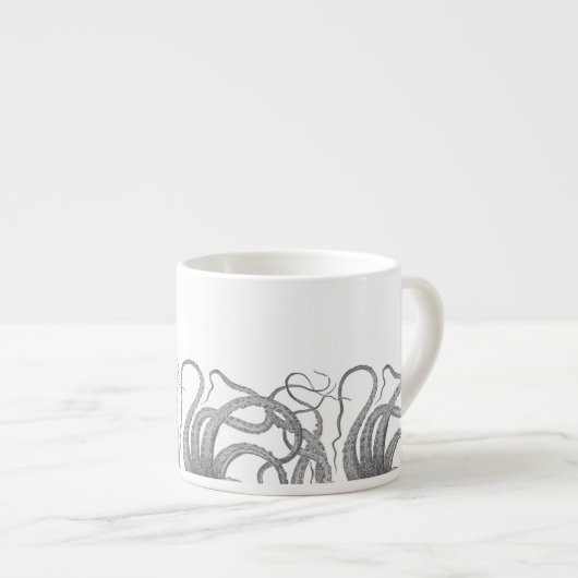Nautical octopus tentacles  kraken steampun espresso kop (Voorkant rechts)