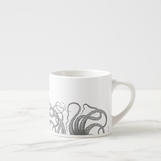Nautical octopus tentacles  kraken steampun espresso kop (Rechts)