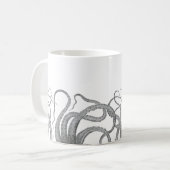 Nautical octopus tentacles kraken steampun koffiemok (Voorkant links)