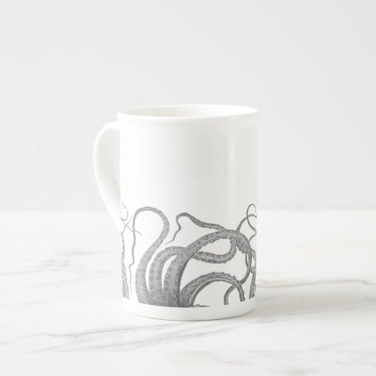 Nautical octopus tentacles  kraken steampun porselein kop (Links)