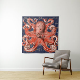 Nautical  Octopus Wandkleed