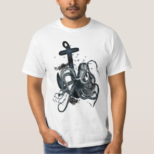 Nautical octupus & anchor t-shirt