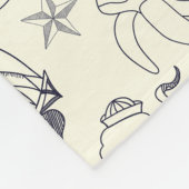 Nautical Old Sailor Tattoos gevierd Fleece Deken (Hoek)