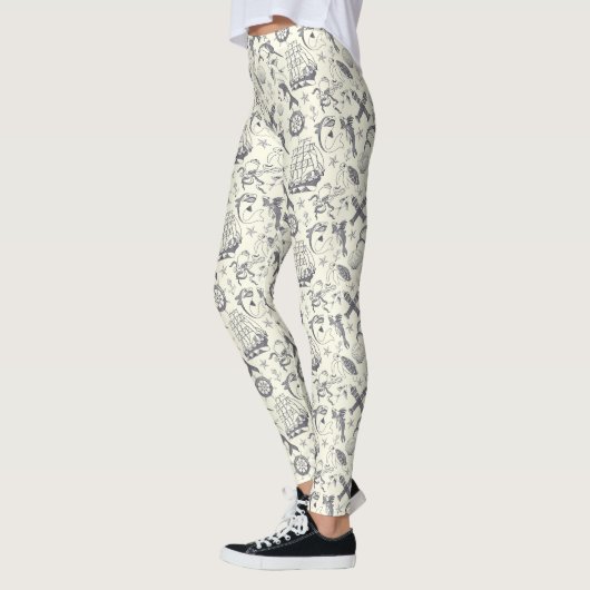 Nautical Old Sailor Tattoos gevierd Leggings (Links)