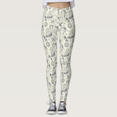 Nautical Old Sailor Tattoos gevierd Leggings (Voorkant)