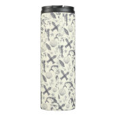 Nautical Old Sailor Tattoos gevierd Thermosbeker (Achterkant)