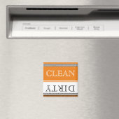 Nautical Oranje Dishwasher Dirty Clean Magneet (Insitu (Vaatwasser))