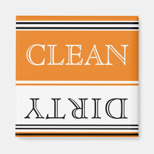 Nautical Oranje Dishwasher Dirty Clean Magneet