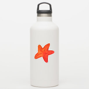 Nautical Oranje Waterverf Zee Creature Starfish Sticker