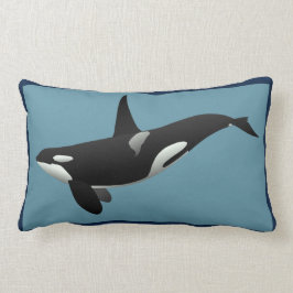 Nautical orca Blue Kussen