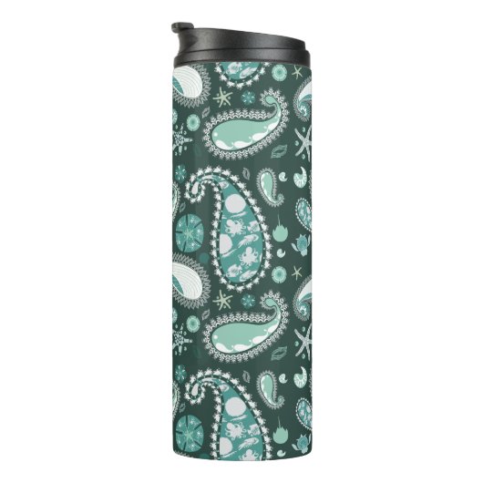 Nautical Paisley Thermosbeker (Geroteerd rechts)