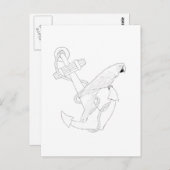 Nautical Parrot Adult Coloring Briefkaart (Voorkant / Achterkant)