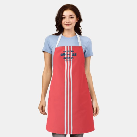 Nautical Party Apron Schort (Gedragen)