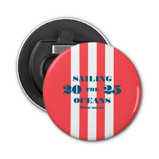Nautical Party Button Bottle Opener (Voorkant)