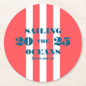 Nautical Party Paper Coaster Ronde Kartonnen Onderzetter (Voorkant)