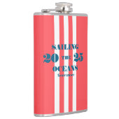 Nautical Party Vinyl Wrapped Flask Heupfles (Rechts)