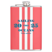 Nautical Party Vinyl Wrapped Flask Heupfles (Voorkant)