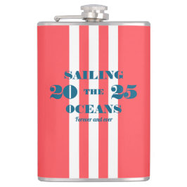 Nautical Party Vinyl Wrapped Flask Heupfles