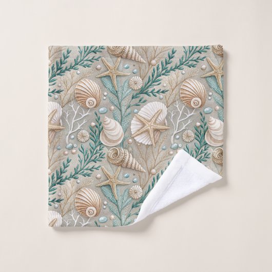 Nautical Pastel Towel Light Brown Beach Style Bad Handdoek (Wasdoekje)