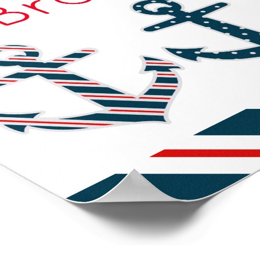 Nautical Patterated Anchors Poster Print (Hoek)