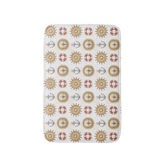 Nautical Pattern badmatten (Voorkant Verticaal)