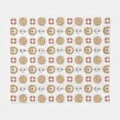 Nautical Pattern fleece dekens (Voorkant (Horizontaal))