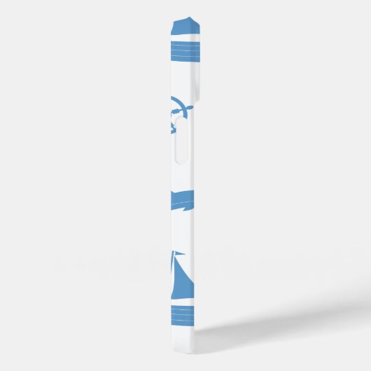 Nautical Pattern Monogram Case-Mate iPhone Case (Achterkant / Rechts)