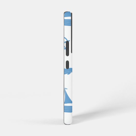 Nautical Pattern Monogram Samsung Galaxy Hoesje (Rechterkant)