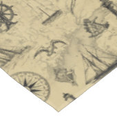 Nautical Pattern Old Map Achtergrond Tafelkleed (Gekanteld)