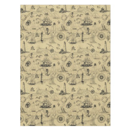  Nautical Pattern Old Map Achtergrond Tafelkleed