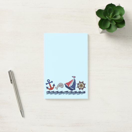 Nautical Pattern Post it Notes (Kantoor)