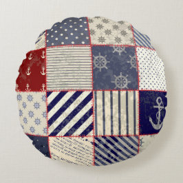 Nautical Pattern ROUND SIERKUSSEN Rond Kussen