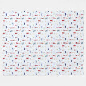 Nautical Pattern Throw Blanket Fleece Deken (Voorkant (Horizontaal))