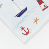 Nautical Pattern Throw Blanket Fleece Deken (Hoek)