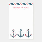 Nautical Patterned Anchors Post-it Notitieblok Post-it® Notes (Voorkant)