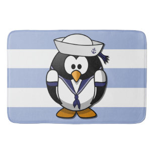 Nautical Penguin Bath Mat