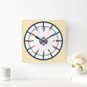 Nautical Pennant Flag Numeral Wall klok (Huis)