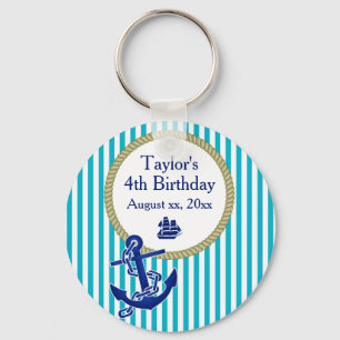 Nautical Personalized Birthday Party Sleutelhanger