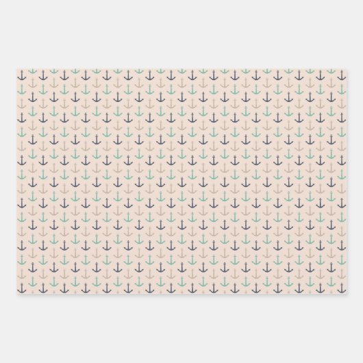 Nautical Personalized Birthday Wrapping Sheets Inpakpapier Vel (Voorkant 3)