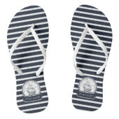 Nautical Personalized Blue Teenslippers (Voetbed)